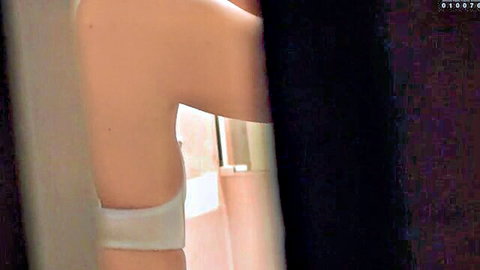 Kazumi seductive side pose in white bra, JAV mom-son scene