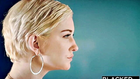 Profile of stunning natural blonde with big tits in Blacked interracial scene