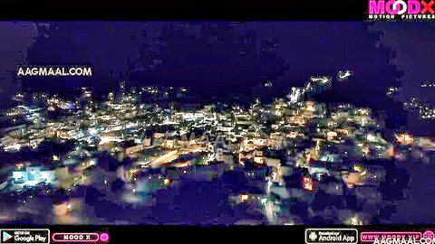 Night cityscape view in Dhandha S01E03 Hindi uncut web series blowjob scene