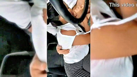 Crisanto999 exposes tits in car, intimate steering wheel encounter