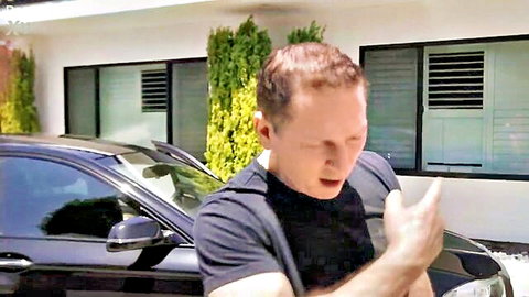 Busty Natasha Nice in car crash sex scene with muscular stud