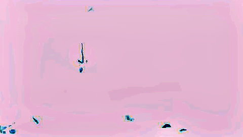 Abstract white cum streams shooting from phallic shape onto pink background