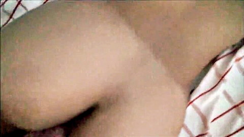 Maya Bijou teases under checkered sheet in bed, petite Latina stepsister