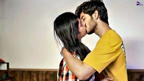 Indian couple passionate kiss in sensual erotic video thumbnail