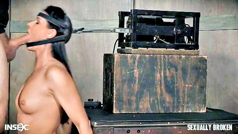 India Summer MILF bound and deepthroated in intense BDSM scene