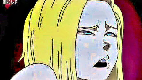 Blonde anime girl in ecstasy during Perfect Cell sex scene