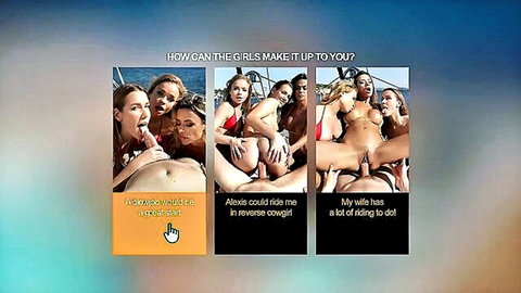 Alexis Crystal, Alexa Flexy & Shalina Devine in steamy yacht threesome riding action