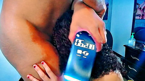 Hot Latina deepthroating massive BBC in intense gangbang