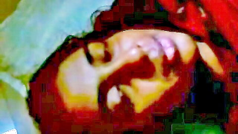 Blurry close-up of Indian babe's ecstatic face during solo orgasm
