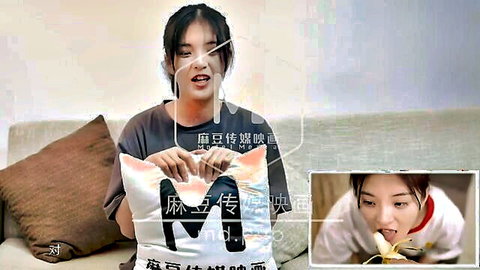 Young Asian beauty in sensual solo masturbation session with pillow
