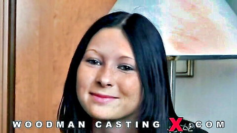 Smiling Asian babe in Woodman Casting X audition, kinky and seductive