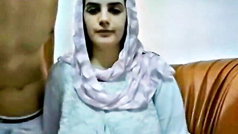 Pakistani Muslim wife in hijab with massive tits getting sensual massage