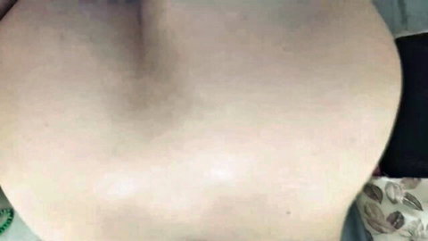 Close-up of white girl's spread ass showing wet pussy and tight asshole