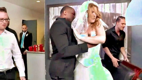 Ella Nova bride gangbanged by five suited men before wedding