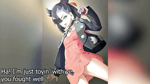 Marnie Pokemon hentai strips tiny tits femdom JOI tease