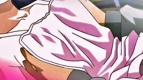 Glasses-wearing hentai babe exposes tits and tight pussy for steamy drilling