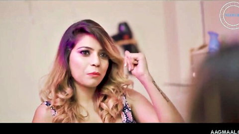 Indian babe in floral top teases cleavage in NueFlix Hindi hot web series