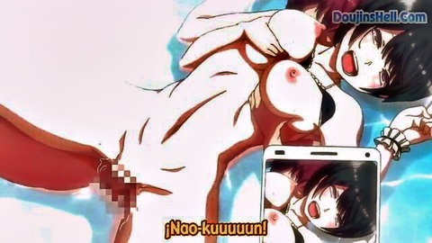 Hentai babe with massive tits enjoys double penetration in steamy scene
