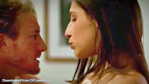 Abella Danger in intimate close-up profile with partner, steamy eye contact