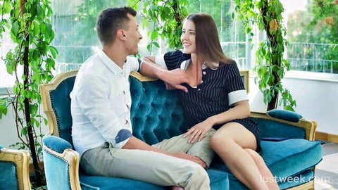 Stacy Cruz and Sybil in steamy threesome tease on couch