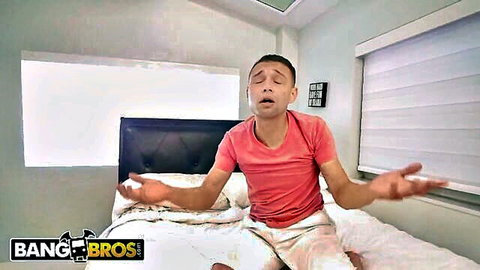 Andy Love in BangBros Stepmom Compilation, passionate expression on bed