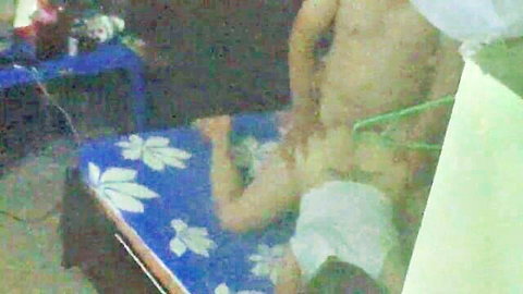 Blurry amateur Asian couple in missionary penetration