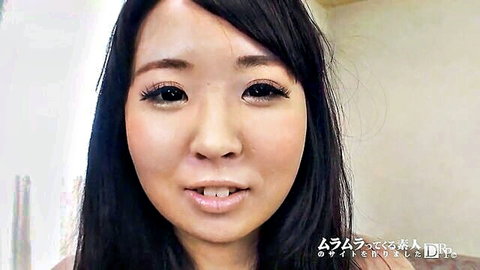 Saki Takayama smiling with cleavage in JAV interview thumbnail