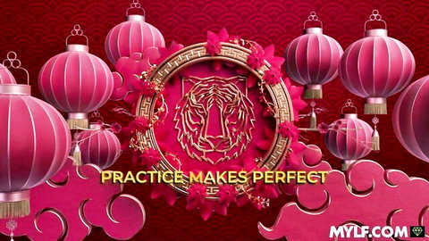 Channy Crossfire & Victor Ray taboo cumshot tutorial, festive tiger theme