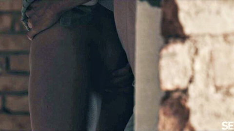 Stacy Cruz upskirt tease with hands gripping her thighs intimately