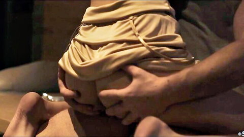 Antonia Sainz in sexy dress, Chad Rockwell grabbing her round ass in striptease
