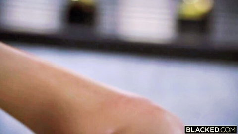 Naomi Swann arm closeup in Blacked interracial threesome