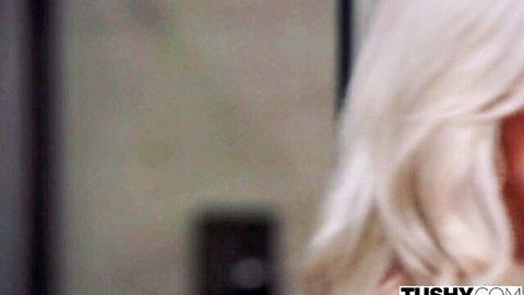 Elsa Jean spooned in threesome with Ariana Marie and Michael Stefano on Tushy