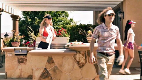 Kenzie Taylor, Zariah Aura, Gracie Jane in sexy outdoor tease with visors and short outfits