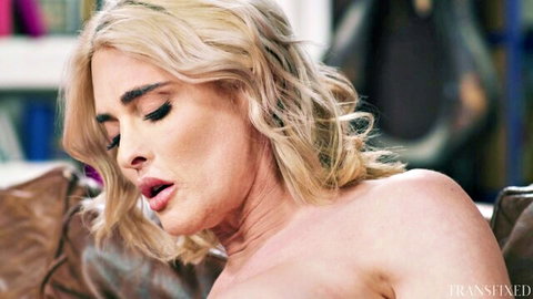 Lucy Heart seductive close-up, blonde beauty in Adult Time scene