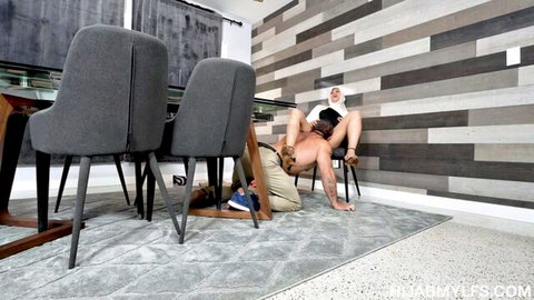 Jazmine Cruz receives oral from Sergeant Miles in steamy Mylf scene