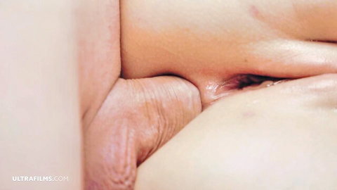 Sia Siberia's oily big tits and shaved pussy pounded hard close-up