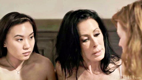 Reagan Foxx, Kimmy Kimm & Madi Collins topless threesome tease