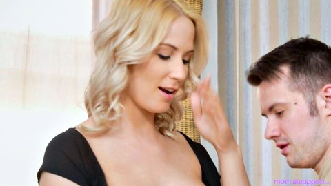Zlata Shine's big tits tease with Nikki Nutz in stepfamily scene