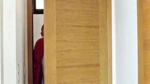 Curvy ebony woman in red dress from behind in Blacked Scorned Part 2