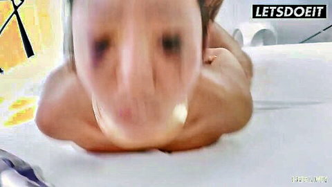 Jureka del Mar close-up facial cumshot after anal pounding