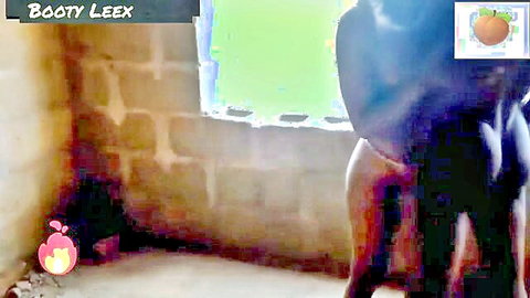 Stepsister teases with big booty from behind, ex-boyfriend big cock temptation