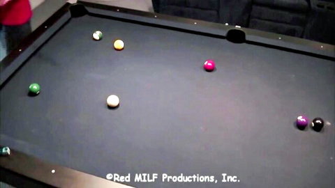 Amy Taboo in taboo MILF threesome on pool table