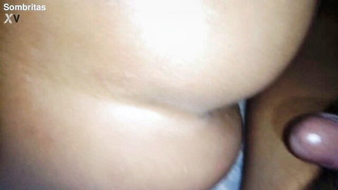 Close-up of horny babe's plump ass and pussy pounded by cock