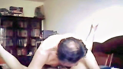 Chinese couple in intense missionary sex action