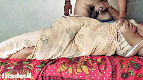 Indian step-sister in saree gets intimate with stepbrother, desi style