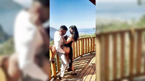 Yasmina Khan in steamy vacation embrace with lover on balcony