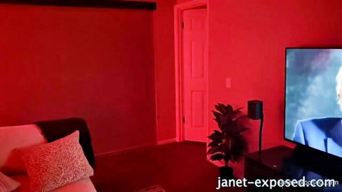Janet Mason's taboo stepmother seduction in red-lit room, Part 2