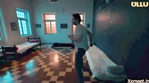 Indian man carries sheet in setup for wild MILF fucking session
