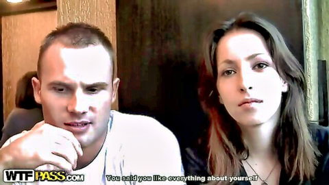 Amateur pickup chat with hot teen babe and guy before real sex