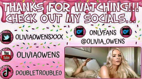 Olivia Owens blonde model teases on bed in sexy webcam video 2024